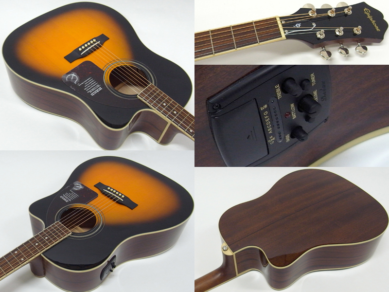 Epiphone ( エピフォン ) AJ-220SCE（VS) AGスタートパック10点セット