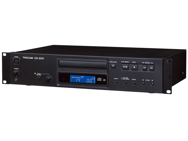 TASCAM ( タスカム ) CD-200 と 国産2Uラックケースセット ◇ 業務用