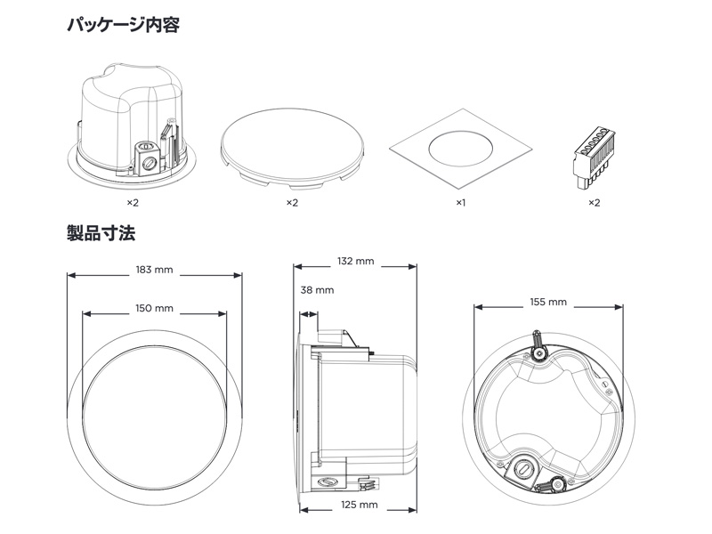 BOSE ボーズ FS2CB ( ペア / 2本入 ) 天井埋込型スピーカー 黒 ブラック FS series FS2 送料無料! | ワタナベ楽器店  ONLINE SHOP