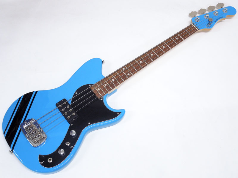 G&L USA Limited Edition Fallout Bass Miami Blue with Black Racing 