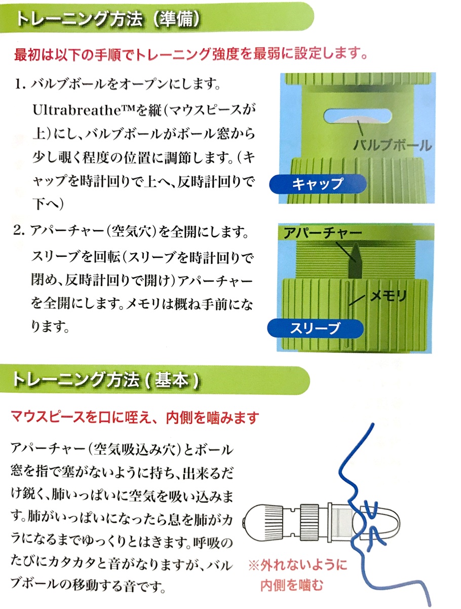 ウルトラブレス 呼吸筋 トレーニング Ultrabreathe 肺活量 持久力