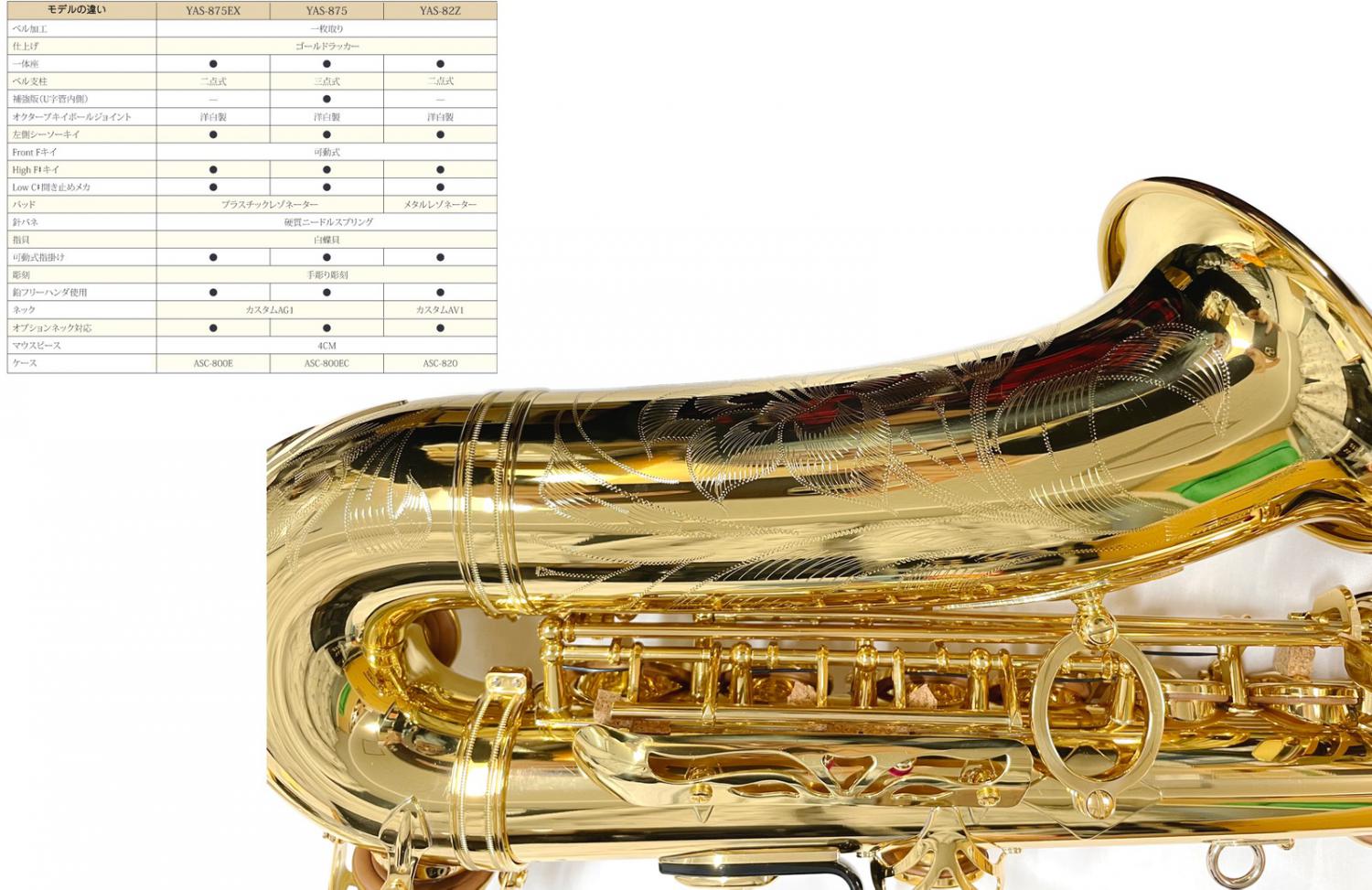 YAMAHA ヤマハ YAS-875EX アルトサックス カスタム ラッカー ゴールド 管楽器 Alto saxophone gold Custam  EX e-Sax ES3-AS セット 北海道 沖縄 離島不可 送料無料! | ワタナベ楽器店 ONLINE SHOP