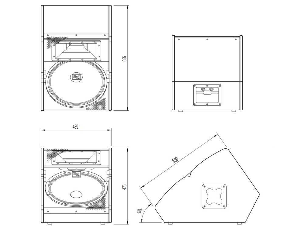 EV TX1152FM エレクトロボイス フロアモニター - オーディオ機器