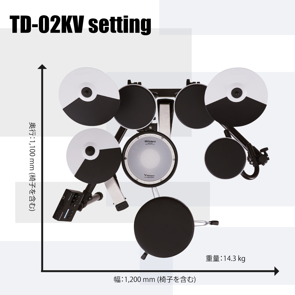 Roland ( ローランド ) 電子ドラム TD-02KV 3シンバル仕様 スターター