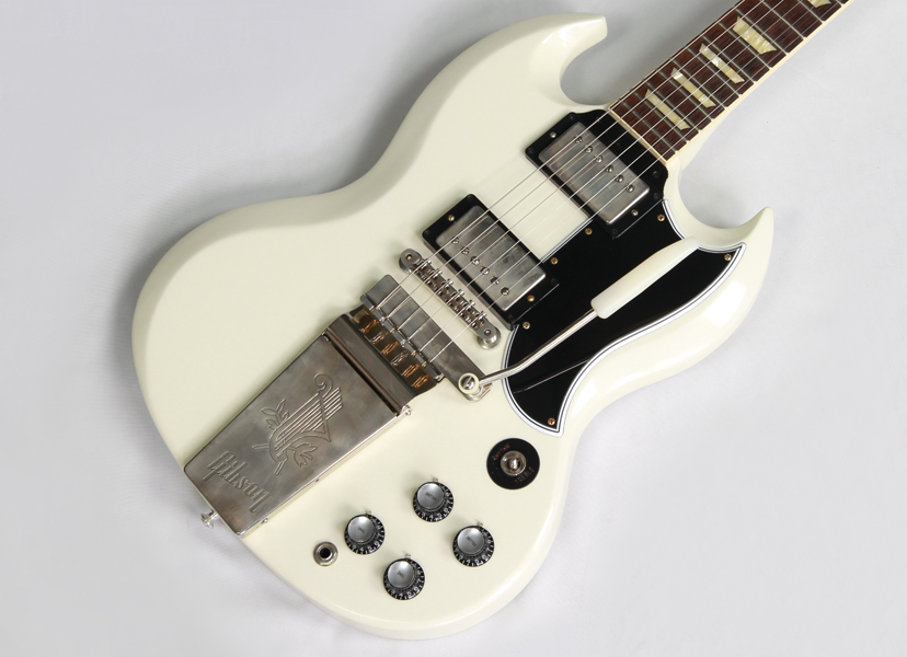 Gibson Custom Shop 1963 SG Standard Reissue Maestro Vibrola / POLARIS WHITE  VINTAGE GLOSS | ワタナベ楽器店 京都本店