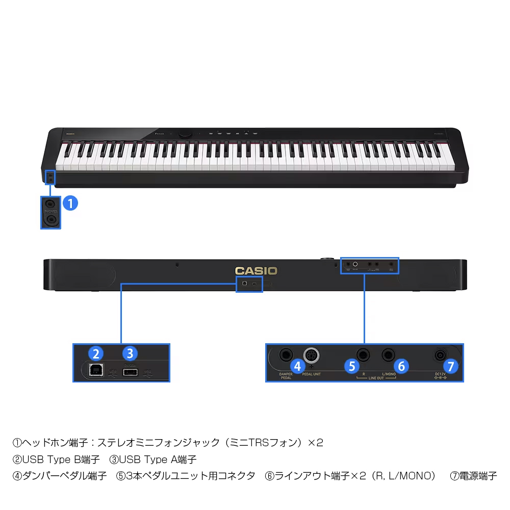 CASIO ( カシオ ) PX-S5000 BK 電子ピアノ88鍵盤 デジタルピアノ