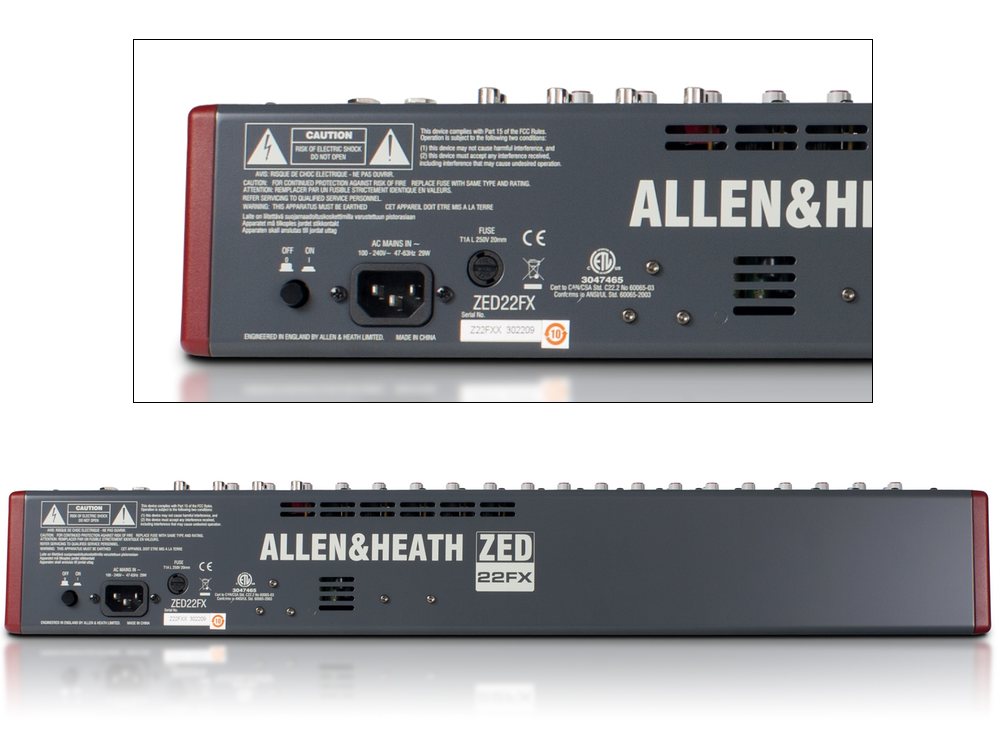 ALLEN&HEATH ( アレンアンドヒース ) ZED-22FX ◇ エフェクト内蔵 22ch