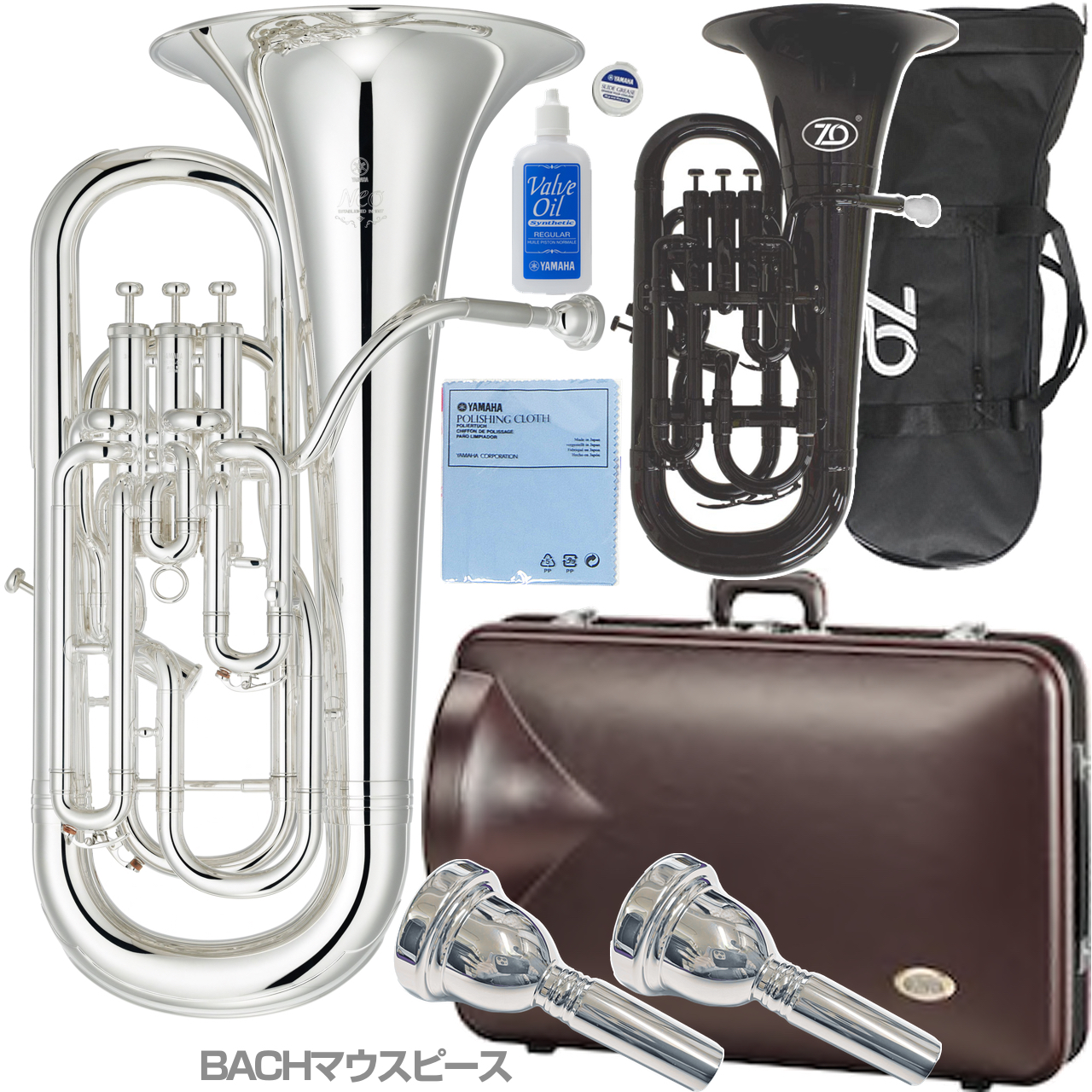 YAMAHA ヤマハ YEP-642S ユーフォニアム Neo 銀メッキ 4ピストン 太管 コンペンセイティング 管楽器 B Euphonium  セット L 北海道 沖縄 離島不可 送料無料! | ワタナベ楽器店 ONLINE SHOP