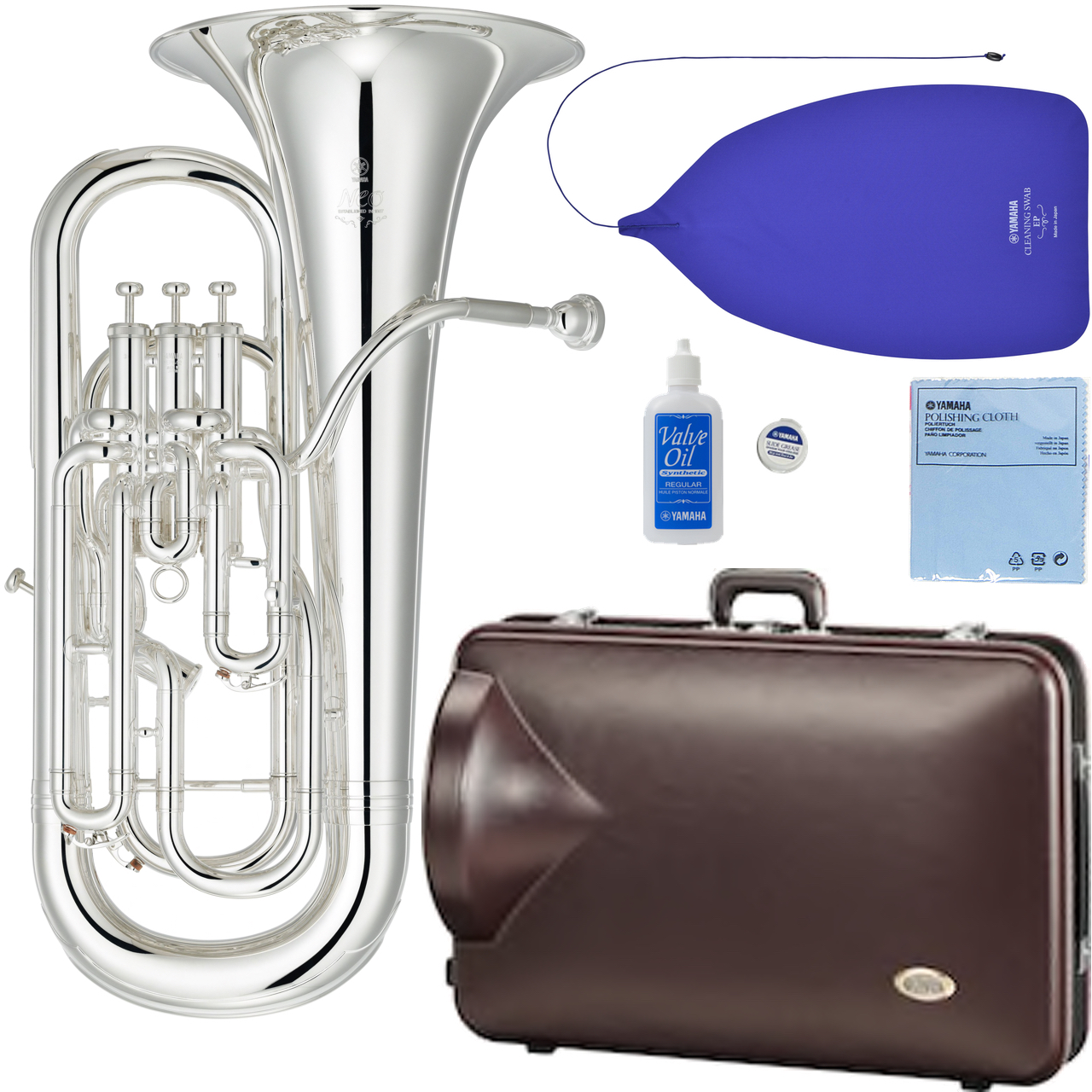 YAMAHA ヤマハ YEP-642S ユーフォニアム Neo 銀メッキ 4ピストン 太管 コンペンセイティング 管楽器 B Euphonium セット  M 北海道 沖縄 離島不可 送料無料! | ワタナベ楽器店 ONLINE SHOP