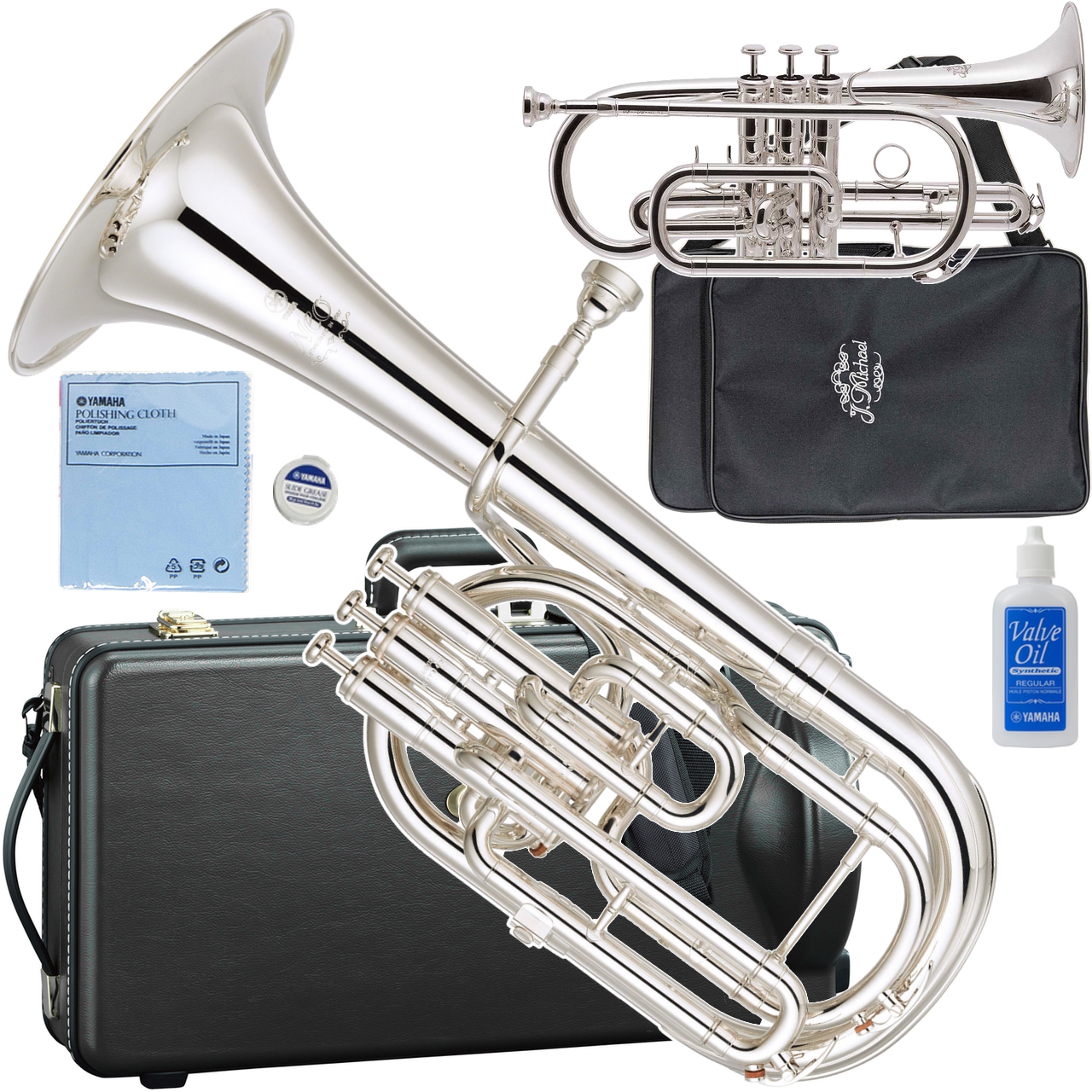 YAMAHA ヤマハ YAH-803S アルトホルン Neo 銀メッキ 正規品 E 3ピストン トップアクション 管楽器 Eb alto horn  CT-470S コルネットセット 北海道 沖縄 離島不可 送料無料! | ワタナベ楽器店 ONLINE SHOP