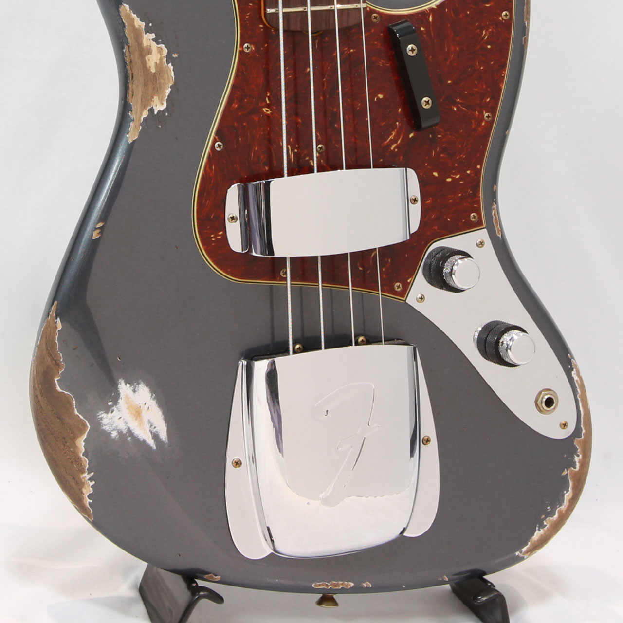 Fender Custom Shop 1961 Jazz Bass Heavy Relic Charcoal Frost Metallic フェンダー  カスタム・ショップ ジャズベース ヘビーレリック 送料無料! | ワタナベ楽器店 ONLINE SHOP