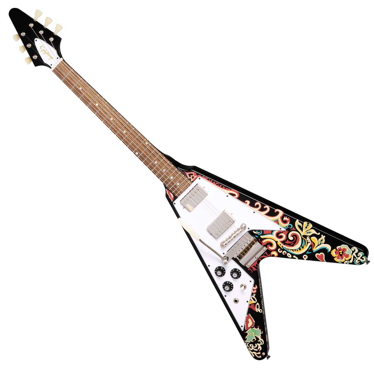 Epiphone エピフォン 左用 Jimi Hendrix Love Drops Flying V LH レフトハンド ジミ・ヘンドリックス  フライング V 送料無料! | ワタナベ楽器店 ONLINE SHOP