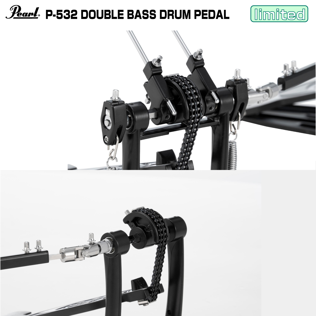 Pearl パール P-532 P532 ドラム ペダル キックペダル ツイン ダブルチェーン | ワタナベ楽器店 京都デジタル＆ドラム館