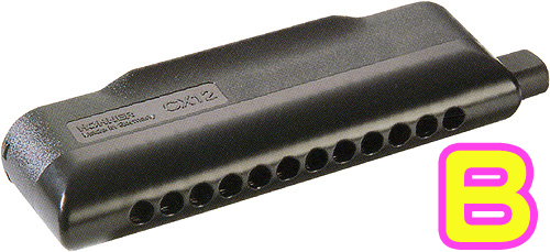 HOHNER ホーナー CX12 Black クロマチックハーモニカ B調 7545/48B CX-12 ブラック 12穴 chromatic harmonica スライド式 ハーモニカ　北海道 沖縄 離島不可