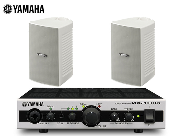 YAMAHA ヤマハ VS4W ホワイト (1ペア) 屋内・野外BGMセット(MA2030a) 