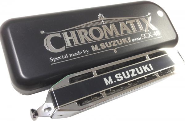 SUZUKI ( スズキ ) SCX-48 クロマチックハーモニカ 12穴 教本 初歩の