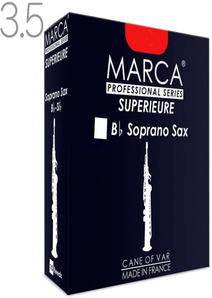 MARCA マーカ スペリアル ソプラノサックス用 3.5番 リード 10枚入り 1箱 soprano saxophone SUPERIEURE ソプラノサクソフォン フランス製 3-1/2　北海道 沖縄 離島不可