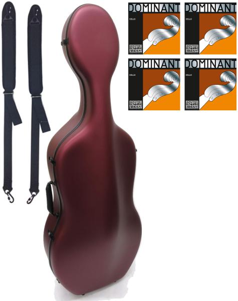 Carbon Mac カーボンマック CFC-2S サテン ワインレッド S-WRD チェロケース 4/4 cello hard cases  Dominant satin wine red セット 北海道 沖縄 離島 代引き 同梱不可 送料無料! | ワタナベ楽器店 ONLINE SHOP