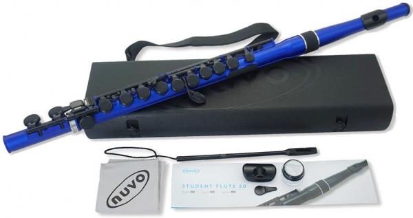 NUVO ヌーボ N235SFBB スチューデントフルート ブルー ブラック プラスチック フルート 管楽器 plastic Student Flute 2.0 blue　北海道 沖縄 離島不可