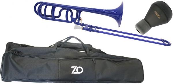ZO ゼットオー テナーバストロンボーン 太管 TB-10 ダークブルー アウトレット プラスチック tenor bass trombone blue ミュート セット　北海道 沖縄 離島不可