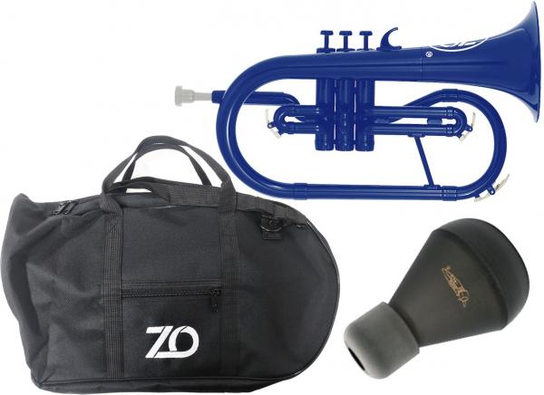 ZO ゼットオー FL-10 フリューゲルホルン ダークブルー アウトレット プラスチック 管楽器 Flugel horn DarkBlue 楽器 ミュート セット A　北海道 沖縄 離島不可