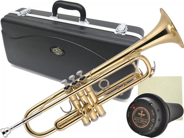 J Michael Jマイケル TR-200 トランペット ラッカー 管楽器 B♭ Trumpet gold サイレント ミュート e-BRASS セット　北海道 沖縄 離島不可