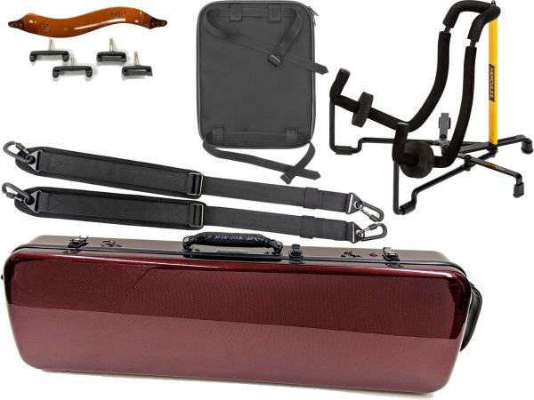 Carbon Mac カーボンマック CFV-1 バイオリン ワインレッド ハードケース 四角 リュック 4/4 サイズ violin case wine red WRD セット E　北海道 沖縄 離島 代引き 同梱不可 