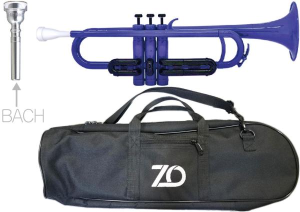 ZO ゼットオー TP-10BK トランペット ダークブルー アウトレット プラスチック 管楽器 Trumpet Dark Blue BACHマウスピース セット C　北海道 沖縄 離島不可