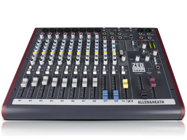 ALLEN&HEATH アレンアンドヒース ZED60-14FX ◇ エフェクト内蔵 14chアナログミキサー (マイク入力8ch) |  ワタナベ楽器店 京都デジタル＆ドラム館