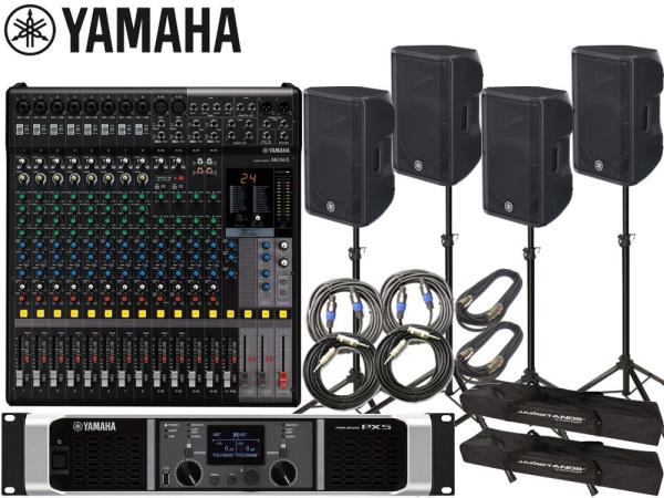 YAMAHA ヤマハ PA 音響システム スピーカー4台 イベントセット4SPCBR12PX5MG16XJ