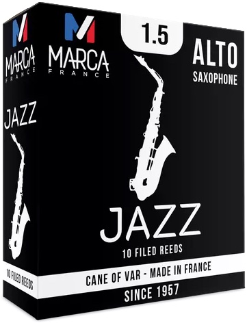MARCA マーカ ジャズ アルトサックス リード 1.5 ファイルドカット 10枚 1箱 Alto saxophone reed JAZZ filed cut 1-1/2　北海道 沖縄 離島不可
