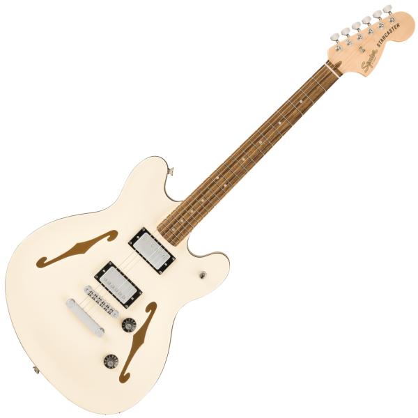 SQUIER スクワイヤー Affinity Starcaster Deluxe Olympic White スターキャスター セミアコ エレキギター  送料無料! | ワタナベ楽器店 ONLINE SHOP