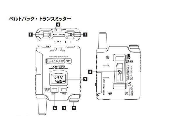 LINE6 ( ラインシックス ) V75-BP ◇ 2.4GHz帯デジタルワイヤレス V75