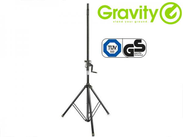 Gravity グラビティー GSP4722B (1本)  ◆ ハンドクランク付 スピーカースタンド  Wind Up Speaker Stand