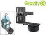 Gravity グラビティー GMADIS01B  ◆  消毒液ブラケット   マイクスタンドや壁面にも付けられる消毒液ボトルホルダーです