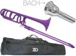 ZO ゼットオー TB-04 テナーバストロンボーン パープル アウトレット 太管 プラスチック Tenor bass trombone BACHマウスピース セット C　北海道 沖縄 離島不可