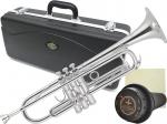 J Michael Jマイケル TR-300S トランペット 銀メッキ 管楽器 シルバー B♭ Trumpet サイレント ミュート e-BRASS セット　北海道 沖縄 離島不可