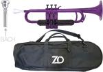 ZO ゼットオー トランペット TP-04BK パープル アウトレット プラスチック 管楽器 trumpet purple BACHマウスピース セット C　北海道 沖縄 離島不可