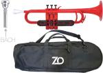 ZO ゼットオー トランペット TP-01BK レッド アウトレット プラスチック 管楽器 trumpet RED BACHマウスピース セット C　北海道 沖縄 離島不可