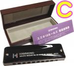 SUZUKI スズキ C調 HAMMOND HA-20 ブルースハーモニカ 10穴 ハーモニカ 日本製 テンホールズ ブルースハープ型 ハモンド 黒色 メジャー マウスオルガン