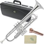 J Michael Jマイケル ケース仕様変更 TR-300S トランペット アウトレット 銀メッキ 管楽器 B♭ trumpet BACHマウスピース セット S　北海道 沖縄 離島 代引き 同梱不可 