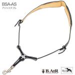 B.AIR ビーエアー バードストラップ アジャスタブル BSA-AS サックス用  スタンダード ネックストラップ ブラック BIRD STRAP standard saxophone　北海道 沖縄 離島不可