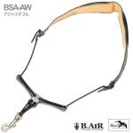 B.AIR ビーエアー バードストラップ アジャスタブル BSA-AW サックス用  ワイド ネックストラップ ブラック BIRD STRAP wide saxophone　北海道 沖縄 離島不可