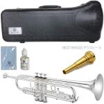 JUPITER  ジュピター JTR500S トランペット 銀メッキ 管楽器 B♭ JTR-500 Trumpet SILVERメッキ BEST BRASSマウスピース セット J　北海道 沖縄 離島不可