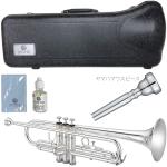 JUPITER  ジュピター JTR500S トランペット 銀メッキ 管楽器 B♭ JTR-500 Trumpet SILVERメッキ ヤマハマウスピースセット M　北海道 沖縄 離島不可