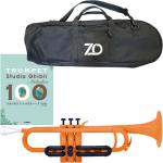 ZO ゼットオー TP-11BK トランペット オレンジ アウトレット プラスチック 管楽器 本体 B♭ trumpet 樹脂製 orange ジブリ セット G 　北海道 沖縄 離島 同梱不可