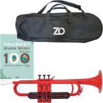 ZO ゼットオー トランペット TP-01BK レッド 新品 アウトレット プラスチック 管楽器 trumpet RED ジブリ セット G 　北海道 沖縄 離島 同梱不可