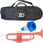 ZO ゼットオー トランペット TP-14 ピンク アウトレット プラスチック 管楽器 B♭ trumpet Pink ミュート セット D　北海道 沖縄 離島不可