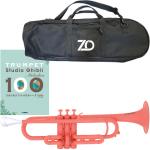 ZO ゼットオー トランペット TP-14 ピンク アウトレット プラスチック 管楽器 B♭ trumpet Pink ジブリ楽譜 セット G　北海道 沖縄 離島不可