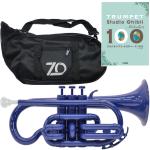 ZO ゼットオー コルネット CN-10 ブルー アウトレット プラスチック 管楽器 B♭ cornet 樹脂製 青色 Dark Blue ジブリ 楽譜 セット　北海道 沖縄 離島不可